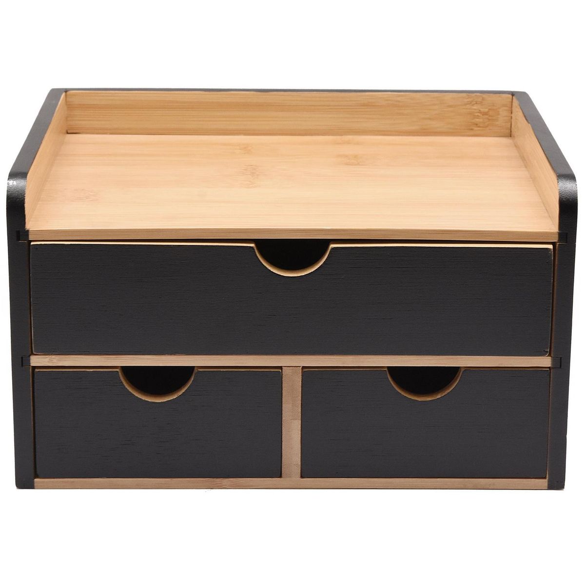 JUST HOME COLLECTION - Caja organización bambú 3 cajones