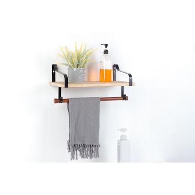 Imagen 2 del producto Repisa Madera 1 Nivel(es) 44x20x19 cm Natural/Negro/Café