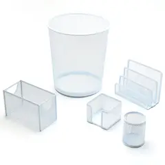 JUST HOME COLLECTION - Set de organización de oficina blanco