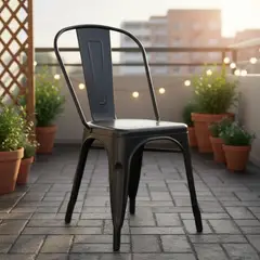 JUST HOME COLLECTION - Silla Tolix Negro 84x45x53 cm