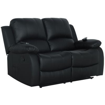 Imagen 2 del producto Sofá Bergere Reclinable Masajeador 2 cuerpos Atlanta 150x101x94 cm Negro