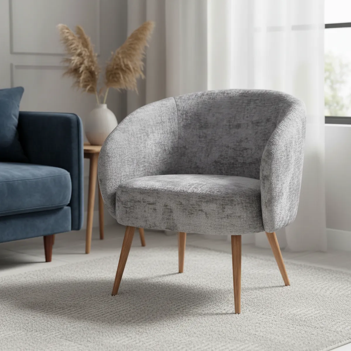 JUST HOME COLLECTION - Poltrona PERMA Gris 73x68x70 cm