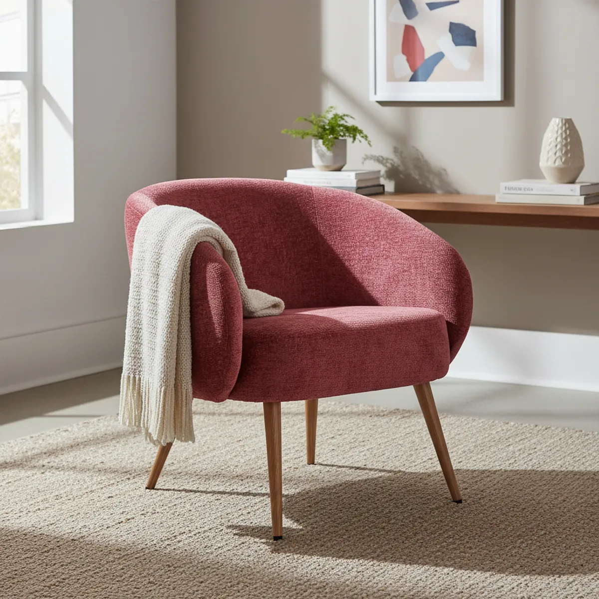 JUST HOME COLLECTION - Poltrona 1 cuerpo PERMA 68x73x70 cm Rojo