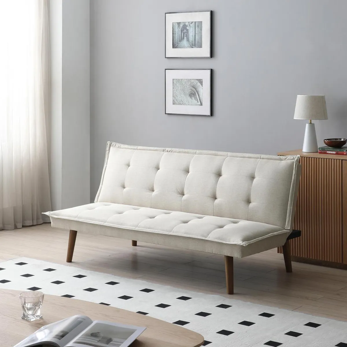 JUST HOME COLLECTION - Futón Louvre Beige 180x89x85 cm