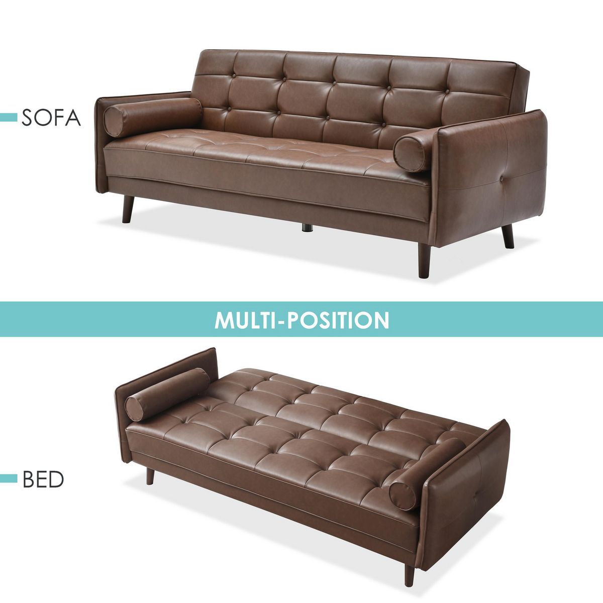 JUST HOME COLLECTION - Sofá Brooklyn Café 210x108x83 cm