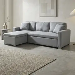 JUST HOME COLLECTION - Sofá Cama 3 cuerpos Olive street 225x85x146 cm Gris