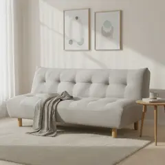 JUST HOME COLLECTION - Futón Carioca Gris claro 191x122x91 cm