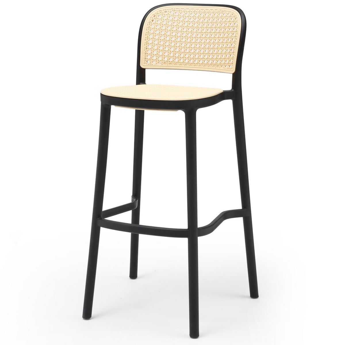 JUST HOME COLLECTION - Silla Bar Luv Negro, beige 102.5x52x51.5 cm