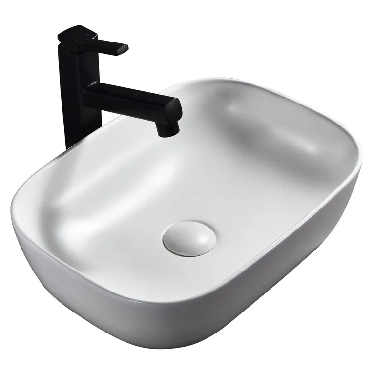 Lavamanos con Forma Rectangular Porcelana 46.5x13.5x32 cm