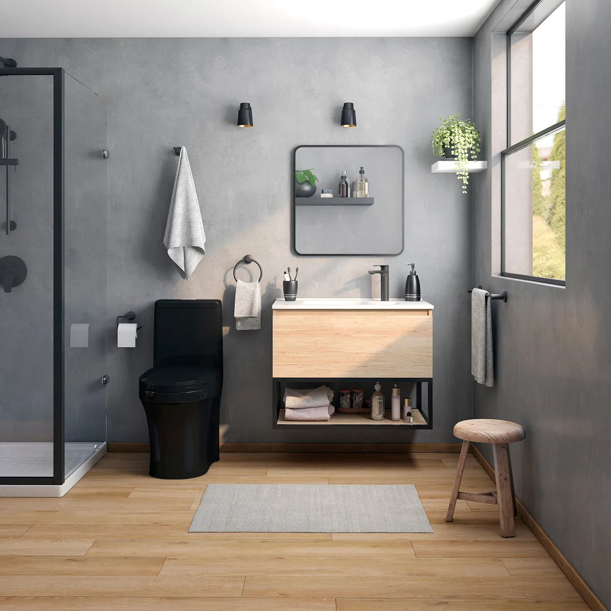 SENSI DACQUA - Sanitario One Piece a Piso 30,5 cm 7 Litros Roma