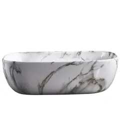 SENSI DACQUA - Lavamanos con Forma Rectangular Porcelana 46.5x13.5x32 cm