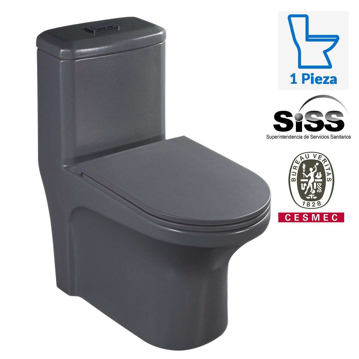 SENSI DACQUA - Sanitario One Piece a Piso 30,5 cm 7 Litros Roma