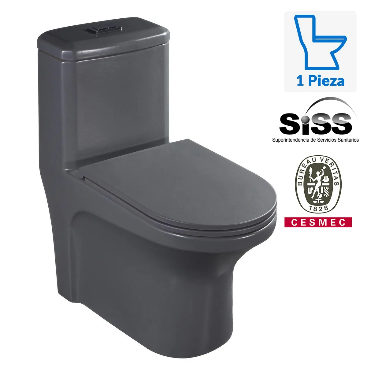 SENSI DACQUA - Sanitario One Piece a Piso 30,5 cm 7 Litros Roma