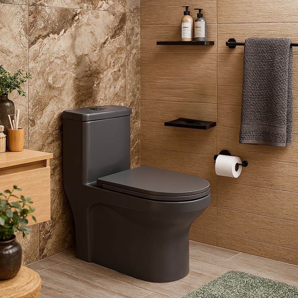 SENSI DACQUA - Sanitario One Piece a Piso 30,5 cm 7 Litros Roma