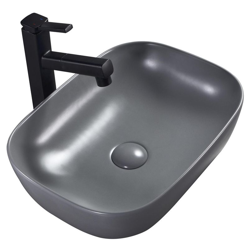 SENSI DACQUA - Lavamanos con Forma Rectangular Porcelana 46.5x13.5x32 cm