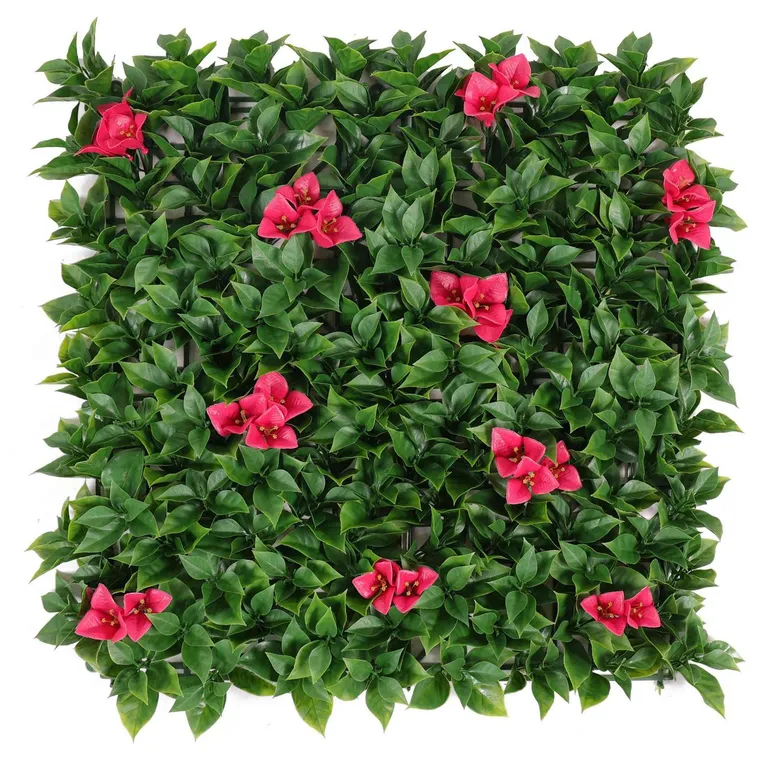 Jardín vertical flores rosa 50x50cm