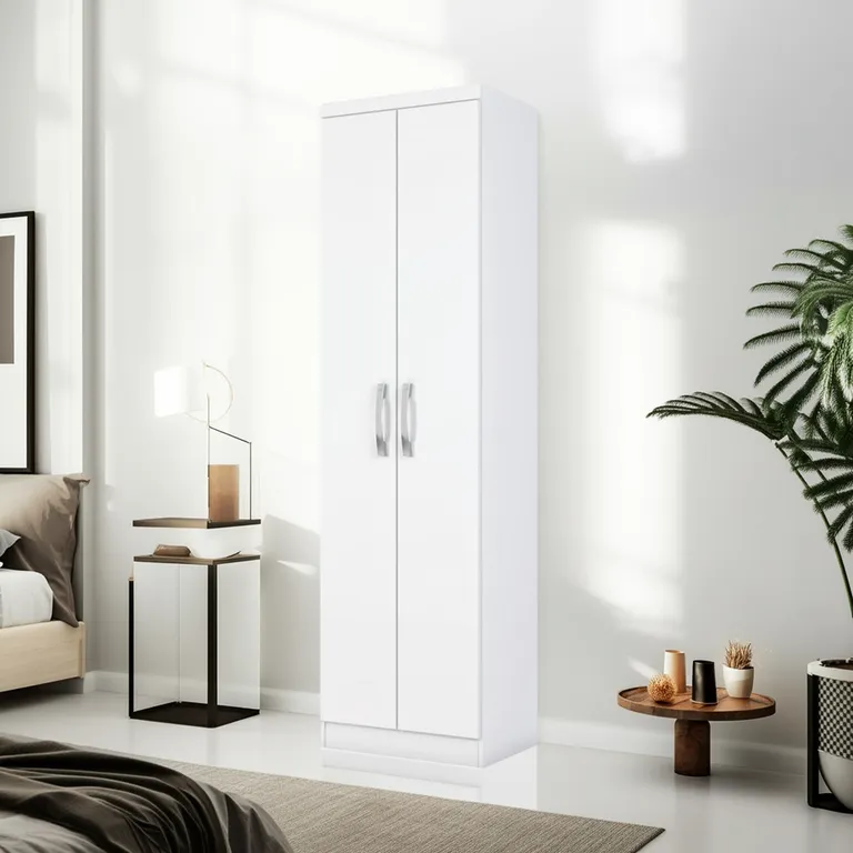 Clóset Mulfuncional 2 Puerta(s) 4 Repisa(s) 52x183x36 cm Blanco