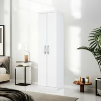 Clóset Mulfuncional 2 Puerta(s) 4 Repisa(s) 52x183x36 cm Blanco