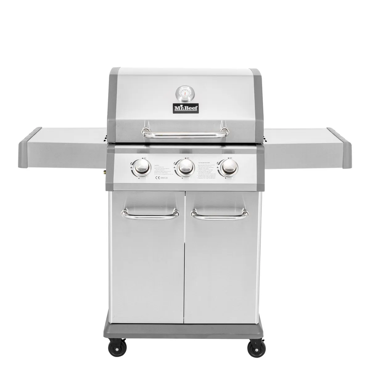 MR BEEF - Parrilla a gas Expert 3Q acero