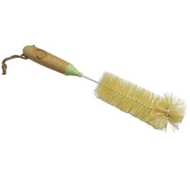 Cepillo de madera limpia botellas