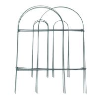 Set de 7 Cercos para Jardín Metal 0.44x0.585 metros Verde