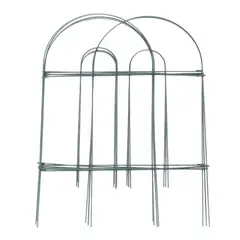 ERGO - Set de 7 Cercos para Jardín Metal 0.44x0.585 metros Verde
