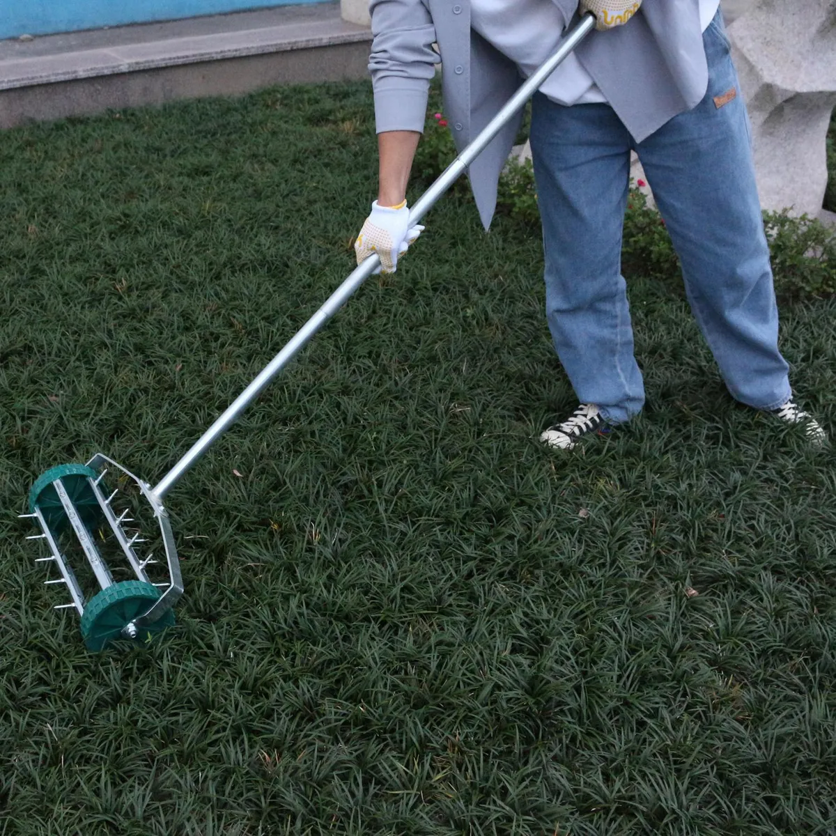 ERGO - Rodillo Aireador De Tierra Metálico Para Jardín