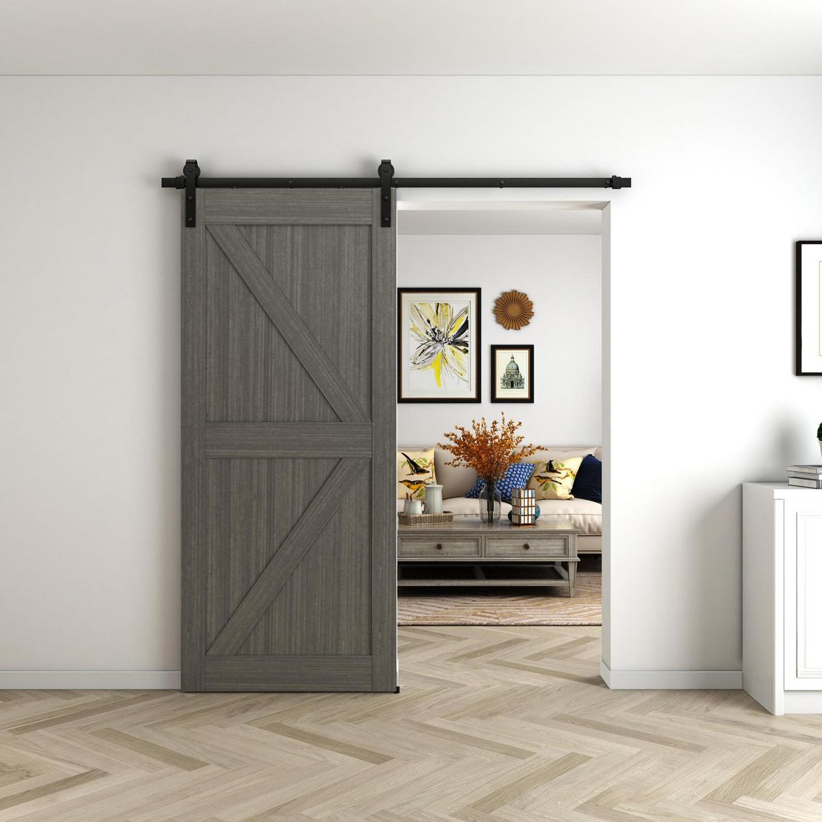HOLZTEK - Puerta Corredera Granero Mdf/ 91X213 Cm