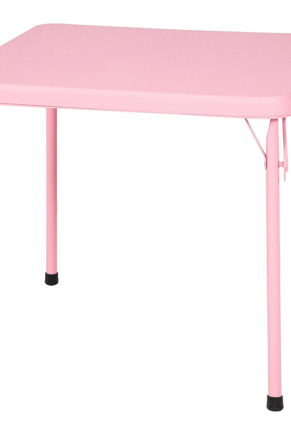 JUST HOME COLLECTION - Mesa infantil plegable rosada