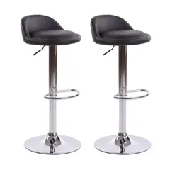 JUST HOME COLLECTION - Set 2 Sillas Bar Struls Negro 91x38x41 cm