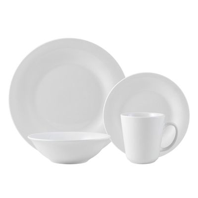 Imagen 2 del producto Juego de Loza 16 Piezas Porcelana Redondo Blanco