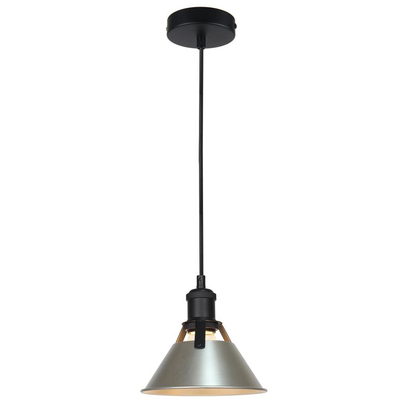 JUST HOME COLLECTION - Lámpara Colgante Metal Gris/Plata
