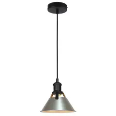 JUST HOME COLLECTION - Lámpara Colgar Industria 1 Luz E27 Gris
