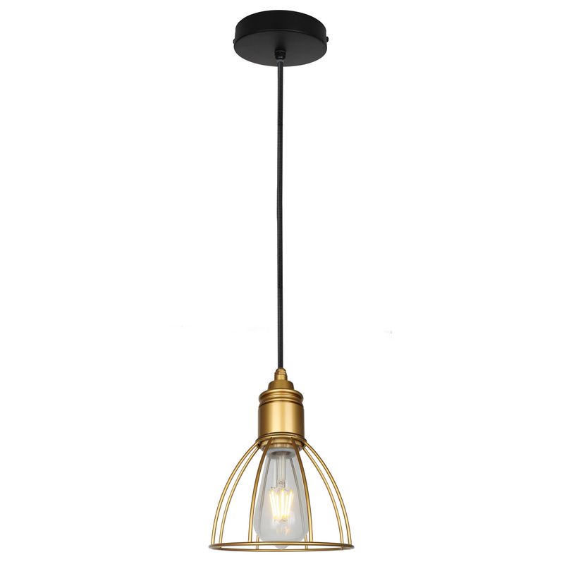 JUST HOME COLLECTION - Lámpara Colgante Metal Amarillo/Dorado 16 cm