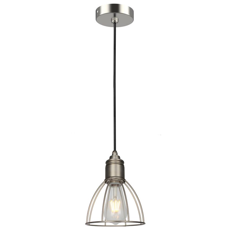 JUST HOME COLLECTION - Lámpara Colgante Metal Gris/Plata 16 cm