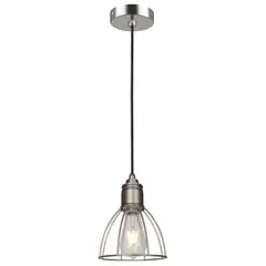 JUST HOME COLLECTION - Lámpara Colgante Metal Gris/Plata 16 cm