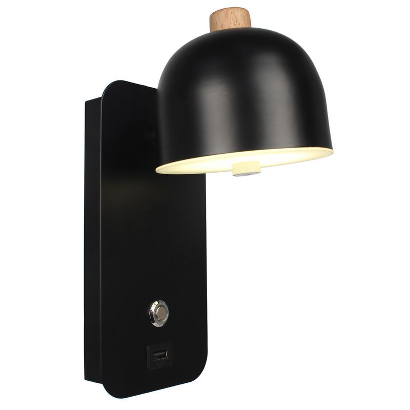 JUST HOME COLLECTION - Apliqué Led Savac Metal Negro 11 cm