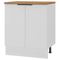 Mueble de cocina base 70 cm blanco dos puertas con cubierta