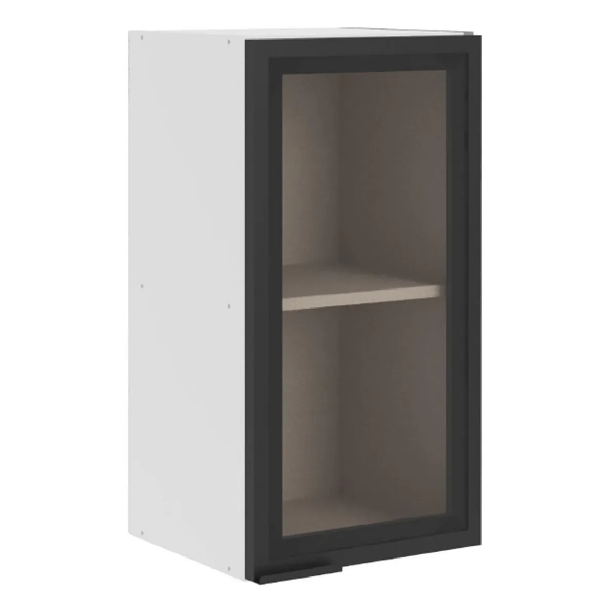 JUST HOME COLLECTION - Mueble de cocina mural blanco 1 puerta vidrio