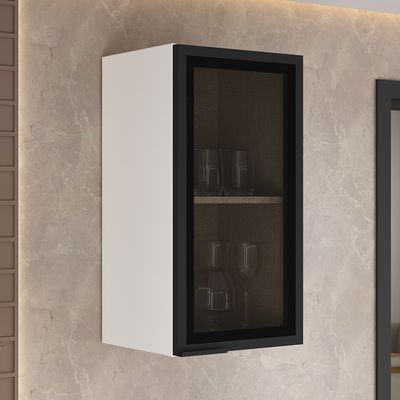 Imagen 2 del producto Mueble de cocina mural blanco 1 puerta vidrio