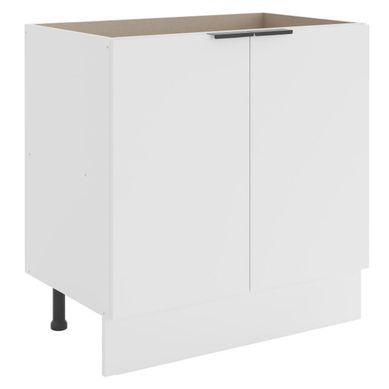Mueble de cocina base para lavaplatos blanco 80 cm sin cubierta