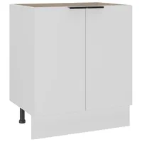 Mueble de cocina base para lavaplatos blanco 80 cm sin cubierta