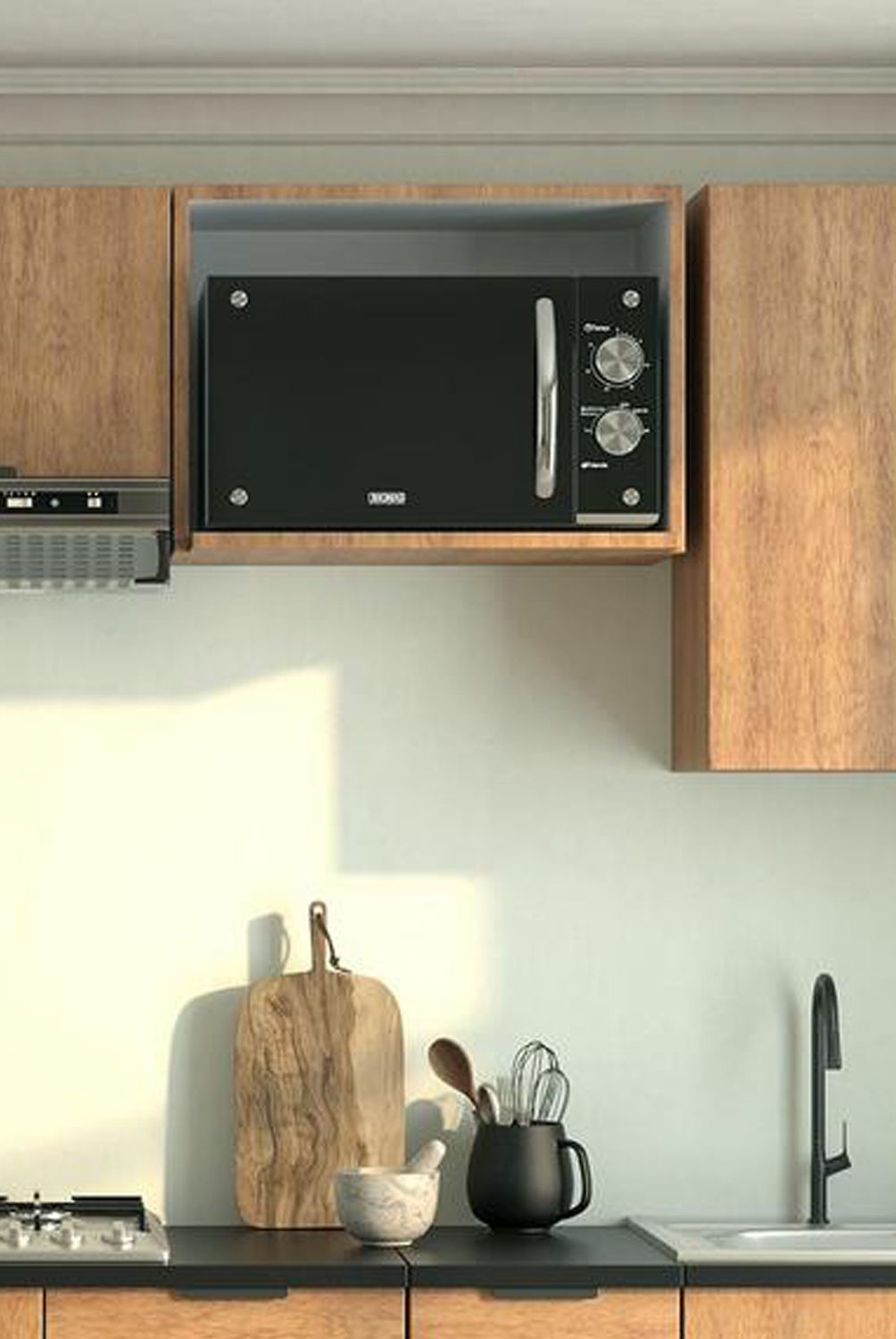 JUST HOME COLLECTION - Mueble de cocina para microondas 60 cm