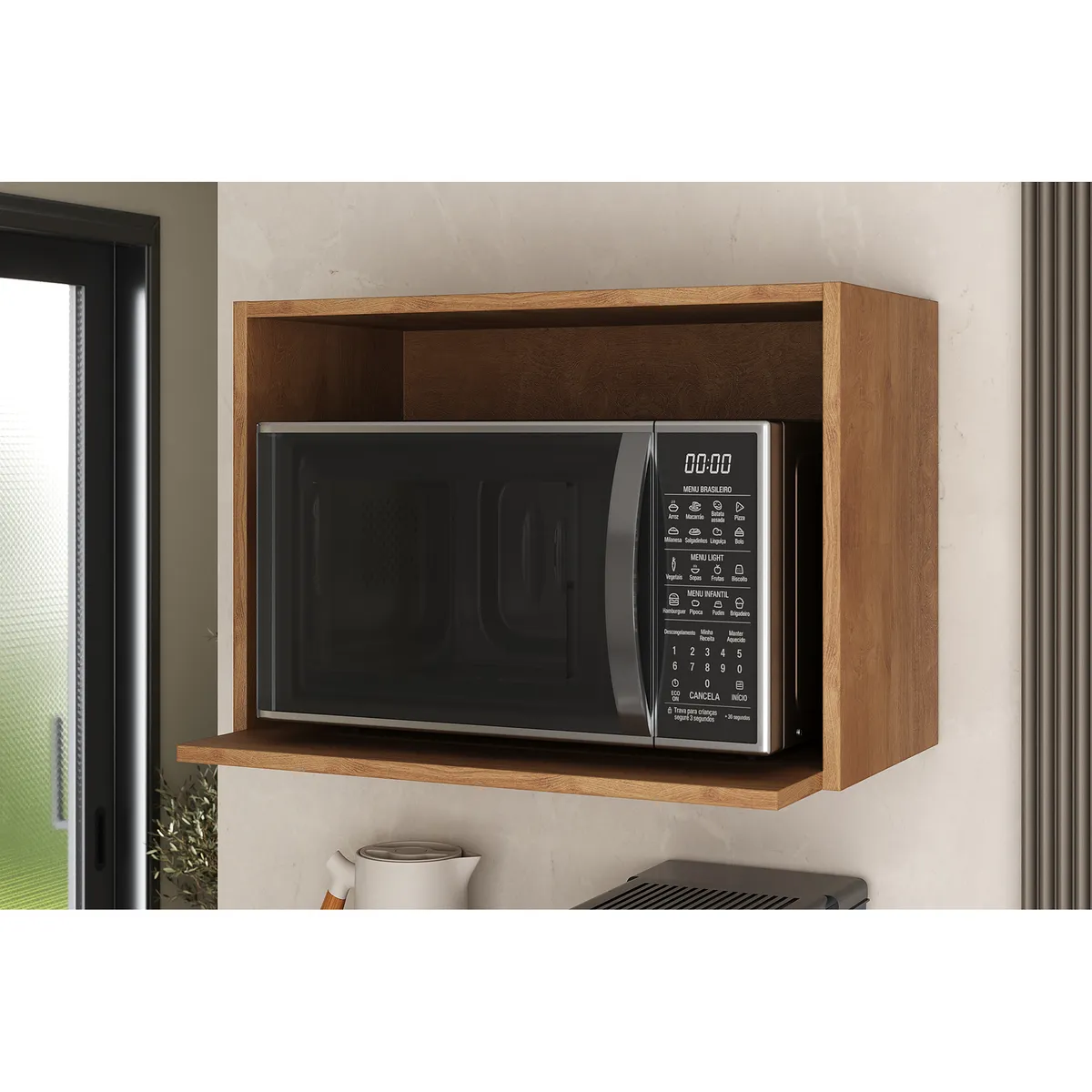 JUST HOME COLLECTION - Mueble de cocina para microondas 60 cm