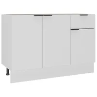 Mueble de cocina base blanco 120 cm sin cubierta 3 puertas 1 cajón