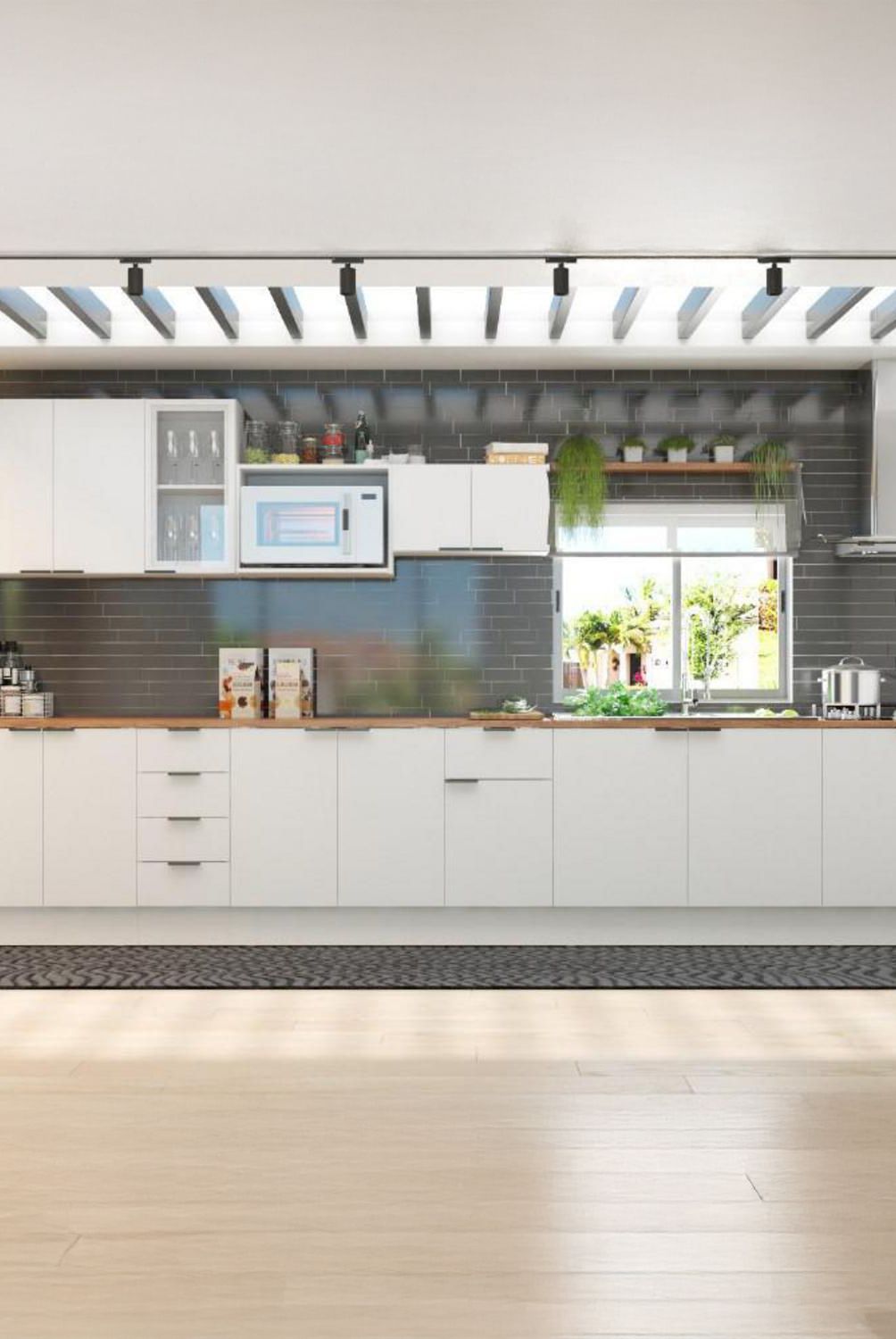 JUST HOME COLLECTION - Mueble de cocina base blanco 120 cm sin cubierta 3 puertas 1 cajón