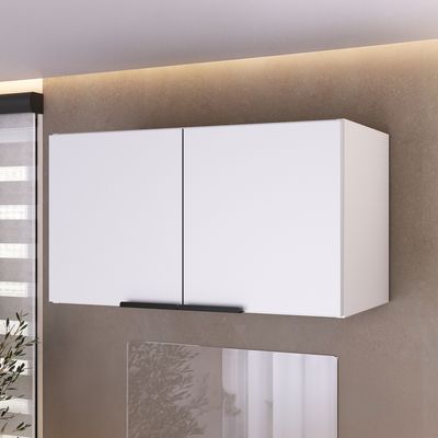 Imagen 2 del producto Mueble de cocina mural blanco sobre campana 2 puertas 60 cm