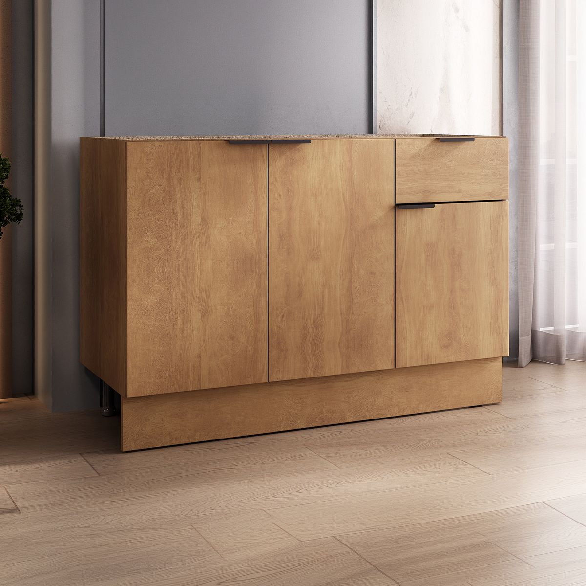 JUST HOME COLLECTION - Mueble de Cocina Base para Lavaplatos 120 cm sin Cubierta