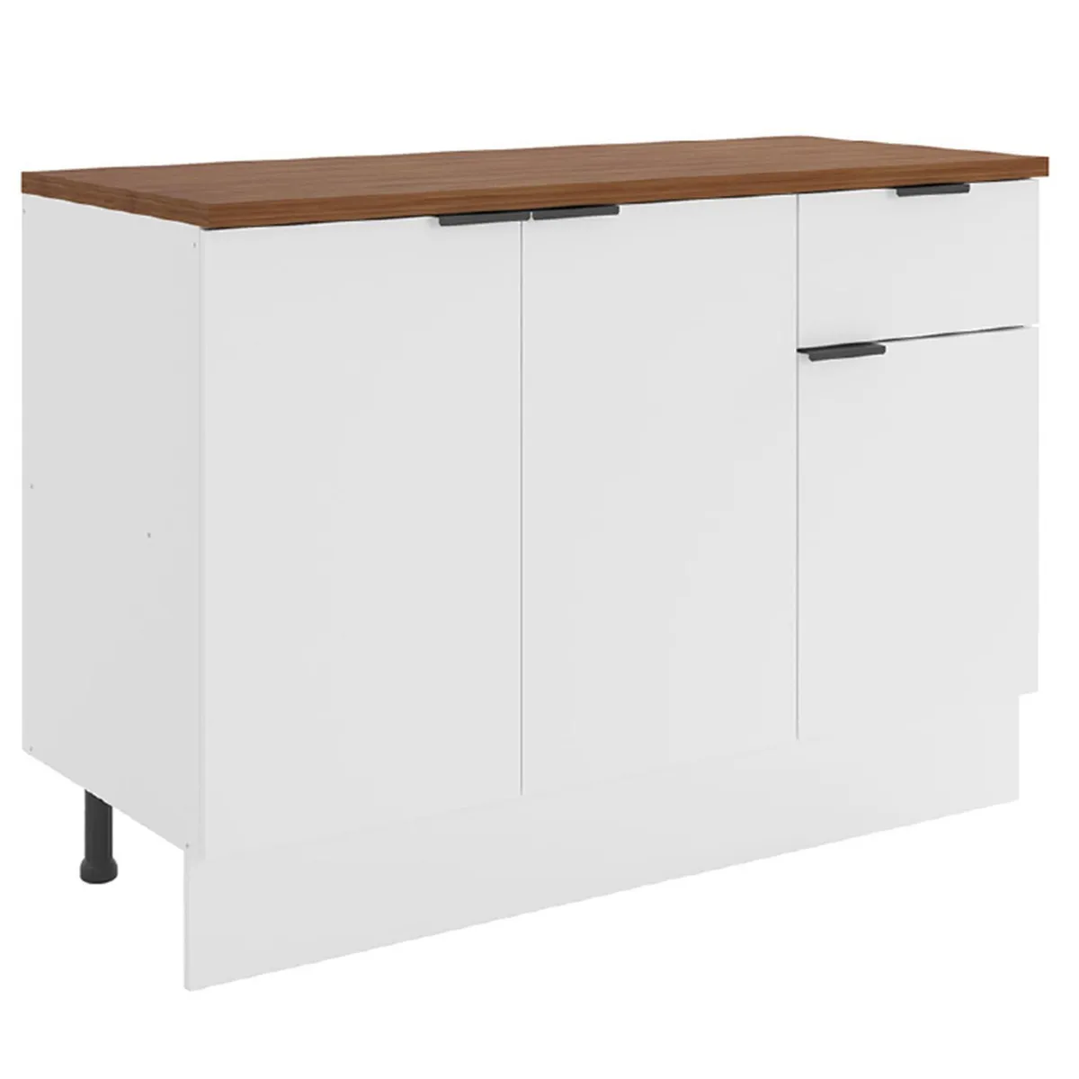 JUST HOME COLLECTION - Mueble de cocina base 120 cm con cubierta 3 puertas 1 cajón