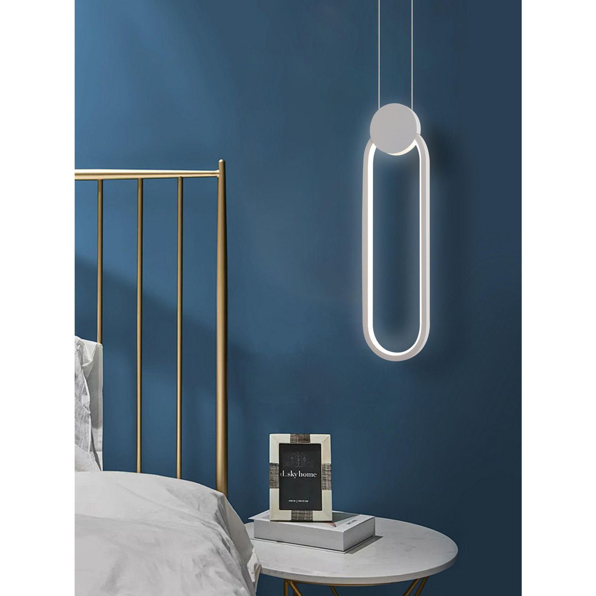 JUST HOME COLLECTION - Lámpara Colgante Metal Blanco